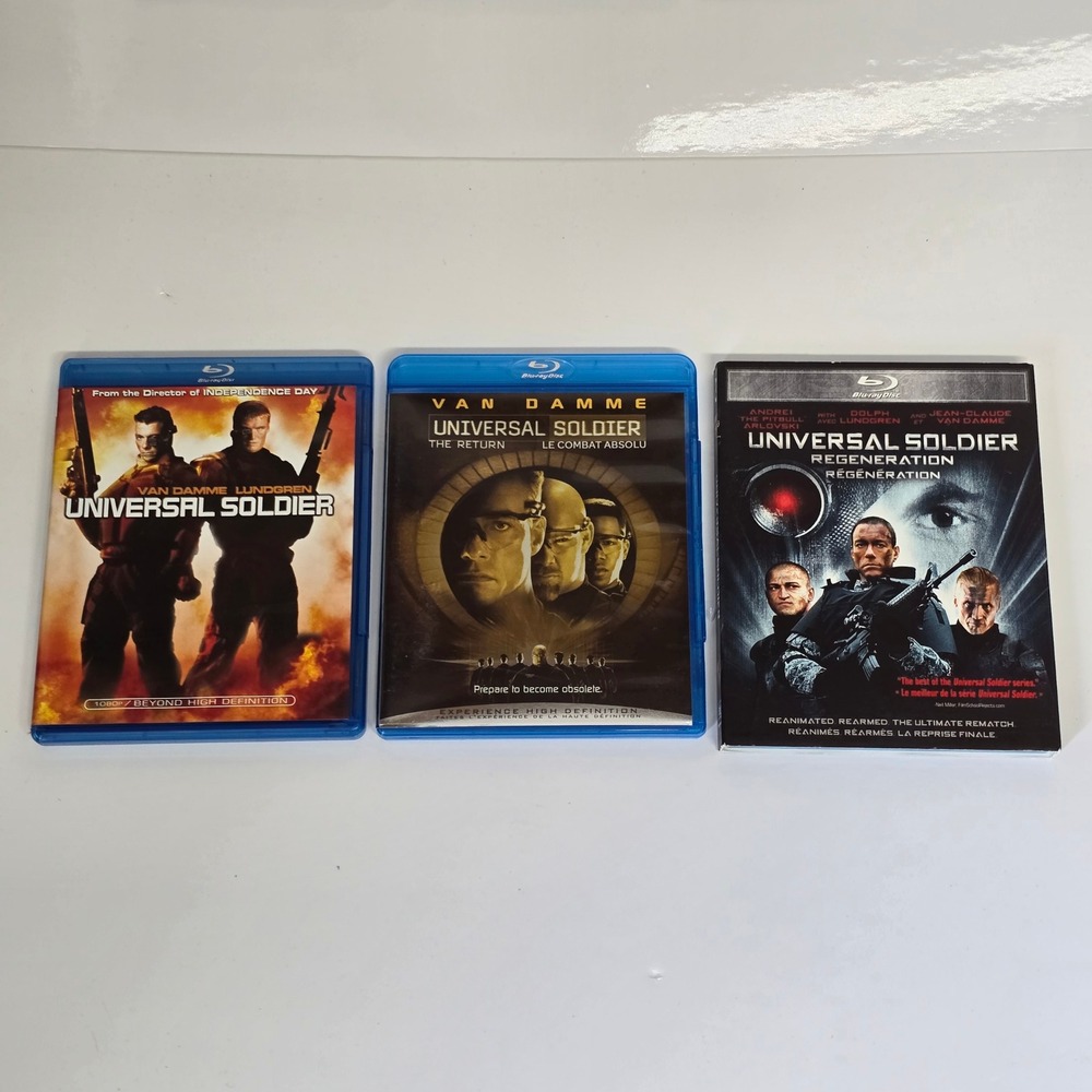 Universal Soldier Trilogy Blu-ray Bundle 1992-2009 Action Sci-Fi Van‎ Damme